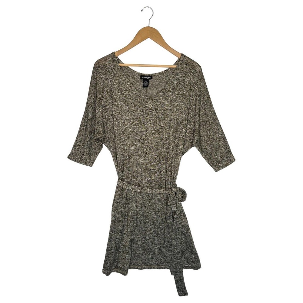 Lane Bryant Dress Womens 18 20 Sweater Cocktail Belt Shimmer Metallic Gold Black